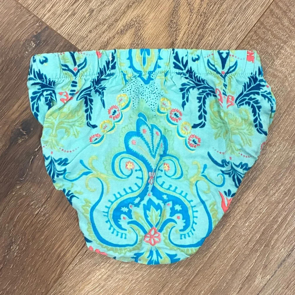 Matilda Jane Nan Friends Forever Blue Coral Floral Bloomers Diaper Cover 6-12m